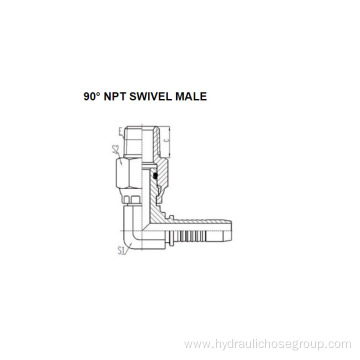 NPT Thread Swivel Male 90° 15691KSW